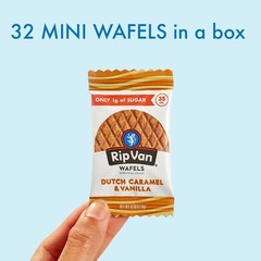 Rip Van Wafels Dutch Caramel Mini Stroopwafels, Low Carb 32 Count (Pack of 1)