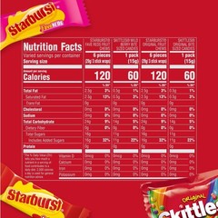 Skittles, Starburst Fun Size Chewy Candy Assorted Variety, 32.28 Oz / 2 lbs