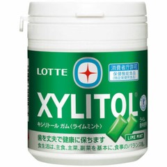 Lotte XYLITOL Gum Lime Mint flavor Bottle type 143g from Japan