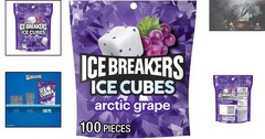 8.11 oz Ice Cubes Arctic Grape Gum – 100 Sugar-Free Pieces for Every Occasion