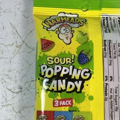 WARHEADS SOUR POPPING HARD CANDY Extreme 3 Flavors Green Apple Watermelon 3 LOT!