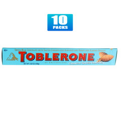 10x Packs Toblerone Crunchy Almond with Sea Salt Milk Chocolate Bar – 3.52oz