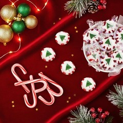 Bulk Christmas Peppermint Nougats 2 lb Pack – Soft Chewy 2 Pound (Pack Of 1)