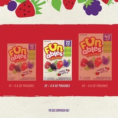 Funables Mixed Berry Fruity Snacks – 22 Count Box, Gluten Free, Fat Free