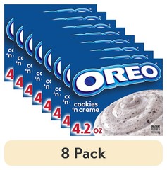 (8 pack) Jell-O Oreo Cookies ‘n Creme Instant Pudding & Pie Filling Mix, 4.2 oz