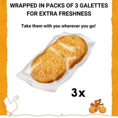 Delicious Caramel Butter Cookies – 36 Non-GMO Galettes, Made in France, Pack of