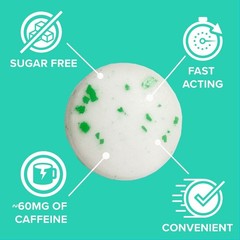 (6 pack) Sugar Free Spearmint Energy Gum, 6 Pieces