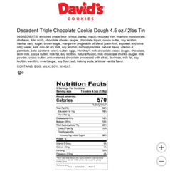 David’s Cookies Decadent Triple Chocolate Hershey’s Kisses,Reese’s Peanut Butter