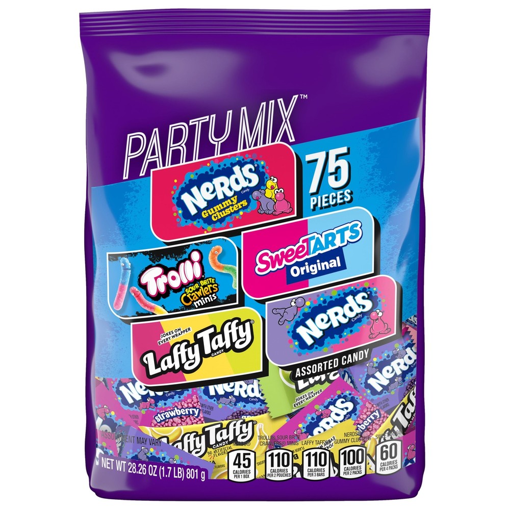 Variety Party Mix, Individually Wrapped Assorted Candy, 28.6 Ounce (75 Count)