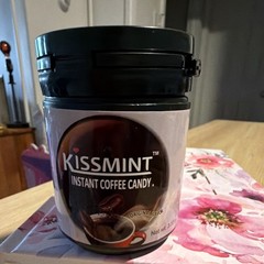 KISSMINT Instant Coffee Candy Boiled Sweet Coffee Flavor Jar 3.53 oz