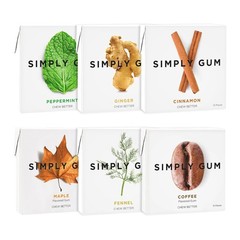 Natural Plastic-Free Chewing Gum Variety Pack – 6×15 Pieces