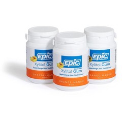 Epic Xylitol Gum Bottle Orange Mango 50 Pieces Sugar Free 1 Pack