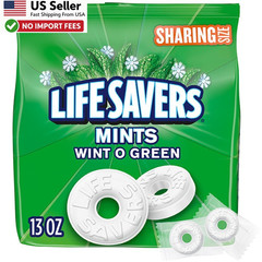 LIFE SAVERS Wint-O-Green Hard Mints Individually Wrapped Candy 13 Oz Bag FROM US