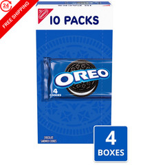 OREO Chocolate Sandwich Cookies, 40 Snack Packs 1.59 oz (Pack of 30), Brown