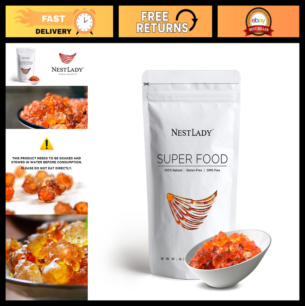 Natural Wild Peach Gum Edible Tears – Peach Blossom Resin Food Additive 454g