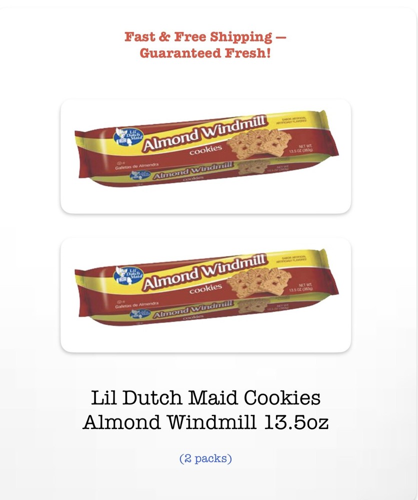 Lil Dutch Maid Cookies Almond Windmill, 13.5oz (2 Pack)