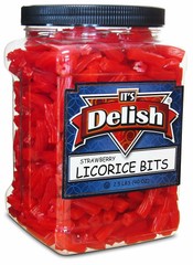 Strawberry Licorice Bits by Its Delish, 2.5 LBS (40 Oz) Jumbo Container Jar –…