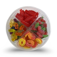 Halal Turkish Gummy Candy Tray – 4 Compartment Assorted Gummies (Approx. 1 lb 2
