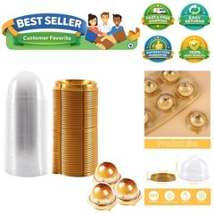 50 Pack 2 Inch Clear plastic mini cake box muffins box cookies cookies muffin…