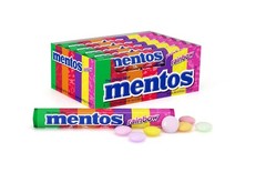 Mentos Chewy Mint Candy Roll, Rainbow, 1.32 oz Rolls (Bulk Box of 15 Pack)