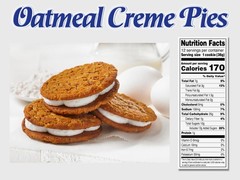 Little Debbie Oatmeal Crème Pies, 12 Cookies, 16.2oz Box