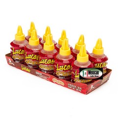 Lucas Gusano Chamoy flavor hot liquid candy 10pc box 12.7oz (360g) Mexican candy
