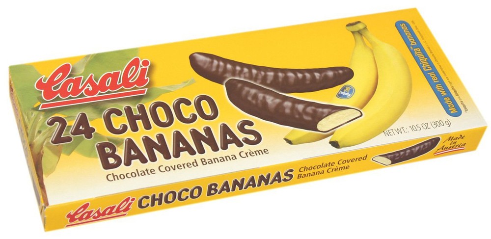 Casali Chocolate Bananas, 10.58-Ounce Trays (Pack of 4)