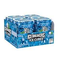 Ice Breakers Ice Cubes Gum, Peppermint, Sugar Free with Xylitol, 40 Pieces (Pack