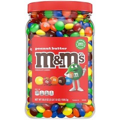 M&M’s Peanut Butter Chocolate Candy, 55 Oz,, ()