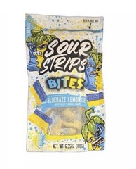 2 Pack Sour Strips Bluerazz Lemonade Bites Fruit Candy 6.35oz Each