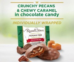 SUGAR FREE PECAN DELIGHTS CHOCOLATE RUSSELL STOVER CANDY BULK VALUE BAG-LIMITED!