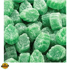 Green Spearmint Leaves Candy in Resealable Bag, 1 Lb