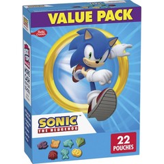 Sonic The Hedgehog Fruit Flavored Snacks, Treat Pouches, 22 Count (Pack of 1)