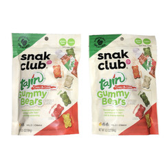 2 packages Snak Club Tajin Gummy Bears Mild 6.5oz Chili & Lime