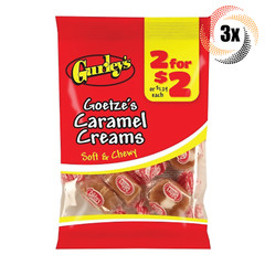 3x Bags Gurley’s Goetze’s Caramel Creams Chewy Candy | 2.25oz | Fast Shipping