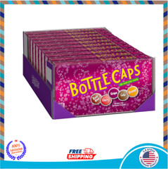 Wonka Bottle Caps, Fizzy Hard Candy, 5 Ounce Theater Candy Boxes (Pack of 10)