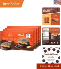 Guilt-Free Dark Chocolate Peanut Butter Cups – Low Carb, 32 Cups Total