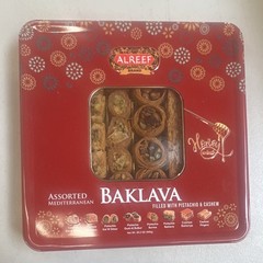 ALREEF Assorted Mediterranean Baklava Pistachio Cashew Tin 800g