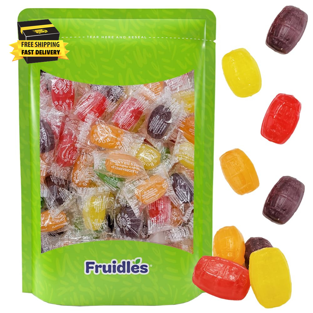 Assorted Flavor Barrels Hard Candy, Individually Wrapped (Half-Pound) ⭐️⭐️⭐️⭐️⭐️