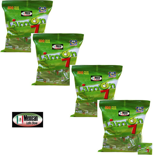 Limon 7 4×100 Mexican Salt Lemon Powder Candy Mexican candy 400 Indivi Packages