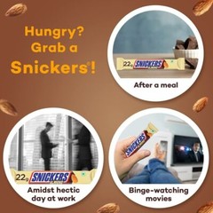 (Pack of 24) Snickers Almond Filled Chocolates Bar (22gm Each) (24 x 22gm)
