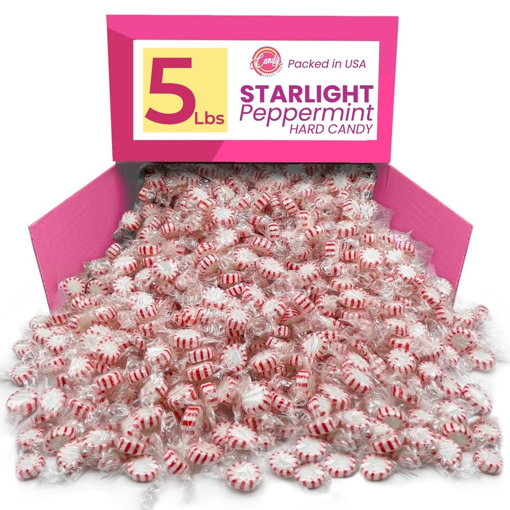 Starlight Mints Individually Wrapped 5Lbs Pack – Bulk Peppermint bag
