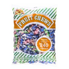 Assorted Fruit Chews 240 Pieces, 21.2 oz Candy Bag