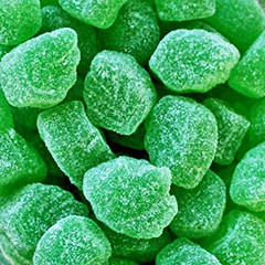 Green Jelly Spearmint Leaves Slices Candy (2 LB)