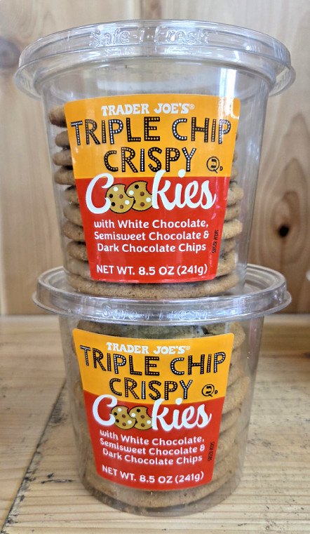 Trader Joe’s Triple Chip Crispy Cookies 8.5oz 241g (2 Tubs)