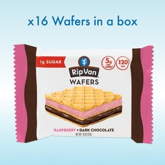Keto Dark Chocolate Raspberry Wafer Cookies – Low Carb, Vegan, Non-GMO, 16 Count