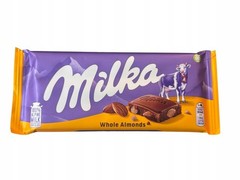 Milka Alpine Milk Chocolate Bar With Whole Almonds 90g 3.1oz