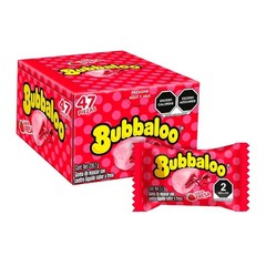 Bubbaloo Adams- goma de mascar 47 pz- sabor Fresa