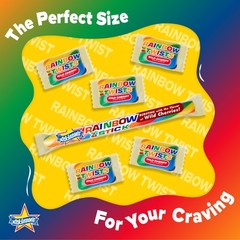 Atkinson Jumbo Rainbow Stick Wild Cherry Candy Sticks – 52 Count Jar