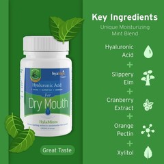 HylaMints for Dry Mouth – Sugar-Free Xylitol 60 Count (Pack of 1), White